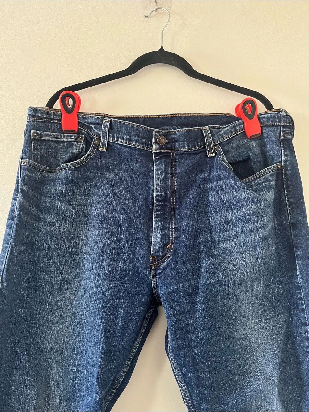 Levi's 505 Men's Jeans 40 X 30 Blue Medium Wash Straight Leg Western Casual